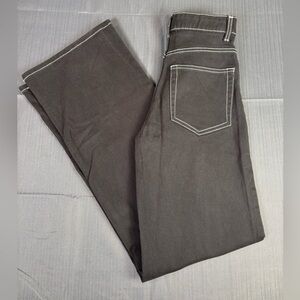 H&M Divided Wide-Leg Contrast Stitch Jeans – Black/White – Size 0 (EU 32) NWT